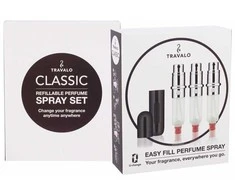 Travalo Classic HD SET Juodas pildomų kvepalų buteliukų (atomaizerių) rinkinys, 3 x 5 ml