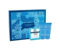 Versace Man Eau Fraiche rinkinys vyrams (EDT, 50 ml + dušo želė, 50 ml+ balzamas po skutimosi, 50 ml)
