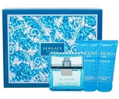 Versace Man Eau Fraiche rinkinys vyrams (EDT, 50 ml + dušo želė, 50 ml+ balzamas po skutimosi, 50 ml)