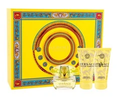 Versace Geltona Diamond rinkinys moterims (EDT, 50 ml + kūno losjonas, 50 ml + dušo želė, 50 ml)