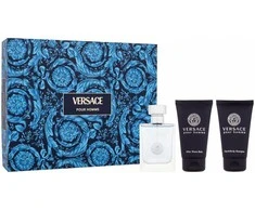 Versace Pour Homme rinkinys vyrams (EDT, 50 ml + balzamas po skutimosi, 50 ml + kūno ir plaukų šampūnas, 50 ml)