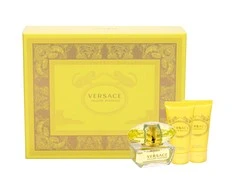 Versace Geltona Diamond rinkinys moterims (EDT, 50 ml + kūno losjonas, 50 ml + dušo želė, 50 ml)