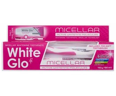 White Glo Baltas Glo Micellar micelarna pasta wybielająca do zębów 150g/100ml + szczoteczka