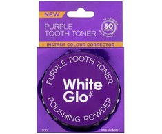 White Glo Baltas Glo Violetinė Tooth Toneris Polishing Pudra