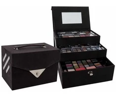 ZMILE COSMETICS Beauty Case Velvety (Dark Pilkas) Limited Edition dekoratyvinės kosmetikos rinkinys