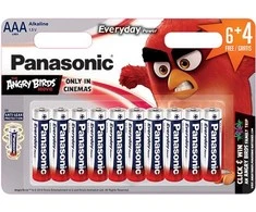 Panasonic Batteries Baterijos Panasonic LR03 EPS 6+4BP Angry Birds