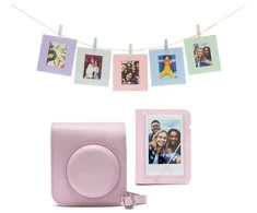 Nuotraukų rėmelis Fujifilm instax mini 12 priedų rinkinys (DĖKLAS, ALBUMAS, RĖMELIAI SU SEGTUKAIS); BLOSSOM Rožinis