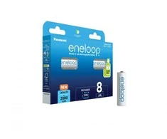 Įkraunamos baterijos Panasonic ENELOOP BK-3MCDE/8HH, 2000 mAh, 2100 (8xAA)