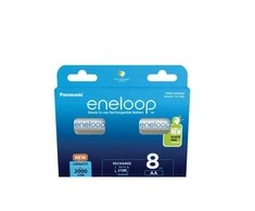 Įkraunamos baterijos Panasonic ENELOOP BK-3MCDE/8HH, 2000 mAh, 2100 (8xAA)