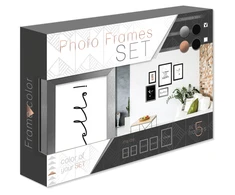 Nuotraukų rėmelis Rėmelis STYLER GRAPHICS Sidabrinis SET 2x10x15/2x15x21/1x21x30 juodas-sidabrinis| 15mm