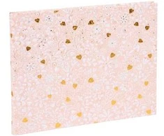 Svečių-užrašų knyga GOLDBUCH 77034 Finamente rosé 100psl 25x20| balti lapai [V]
