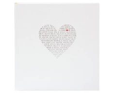 Albumas GOLDBUCH 08080 Love 30x31/60psl balti lapai, kampučiai/lipdukai, knyginio rišimo [V]