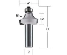 Makita Apvalinimo freza 22,2x12,7 mm/ 55,0mm, 8mm Kotelio skersmuo D-68476