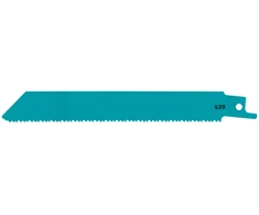 Makita Bi-Metal tiesinio pjūklo pjūkleliai metalui, 152 mm (10+12+14 TPI), 5 vnt E-26288 Ašmenys skirti šioms medžiagoms: plienas, nerūdijantis plienas