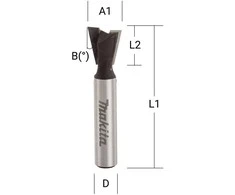 Makita Dygių freza "dovetail"15,0x14,3 mm/ 52,0mm, 8mm Kotelio skersmuo D-68339