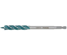 Makita Grąžtas medienai su 4 grioveliais ir 4 pjaunančiomis briaunomis, 12x165 mm, su 1/4" šešiakampiu koteliu E-26646