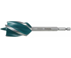 Makita Grąžtas medienai su 4 grioveliais ir 4 pjaunančiomis briaunomis, 38x165 mm, su 1/4" šešiakampiu koteliu E-26727