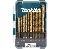 Grąžtas Makita HSS-TiN metalo grąžų rinkinys iš 13 vnt. D-72855