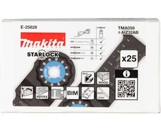 Makita Įgilinamieji pjovimo ašmenys 32mm TMA059; BiM, STARLOCK, Metalui, 25 vnt. E-25828 TMA059; BiM, Metalas