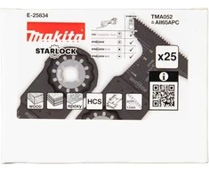 Makita Įgilinamieji pjovimo ašmenys 65mm TMA052; HCS, STARLOCK, medienai, 25 vnt. E-25834 TMA052; HCS, SL, Medis