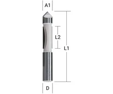 Makita Lovelių freza "panel pilot" 6,4x19,0 mm/ 65,1mm, 8mm Kotelio skersmuo D-68074