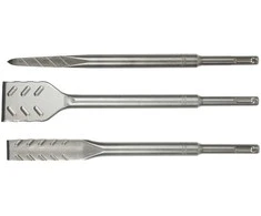 Makita Premium kaltų komplektas, SDS-PLUS E-20220 Smailas kaltas 250 (1 vnt) Plokščias kaltas 250x20 (1 vnt) Plokščias kaltas 250x40 (1 vnt)