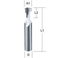 Makita T formos griovelių freza "keyhole"9,5x10,5 mm/ 48,0mm, 8mm Kotelio skersmuo D-68812