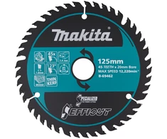Makita T.C.T. pjovimo ašmenys, 125x20/45T/1,4, Efficut B-69462