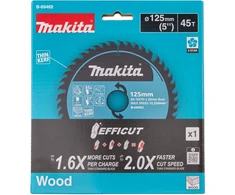 Makita T.C.T. pjovimo ašmenys, 125x20/45T/1,4, Efficut B-69462
