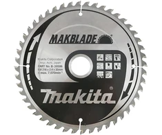 Makita T.C.T. pjūklas 216X2.4X30mm 5° T48 MAKBLADE B-39506 T.C.T • 216 x30 mm • T48 • 5° • Medienai