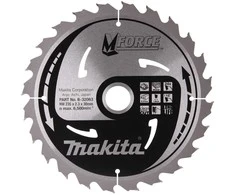 Makita T.C.T. pjūklas M-FORCE 235X2.3X30mm 15° T24 B-32063 T.C.T • 235 x30 mm • T24 • 15° • Medienai