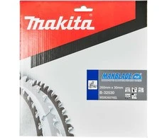 Makita T.C.T. pjūklas MAKBLADE PLUS 260X2.3X30mm 5° T70 B-32530 T.C.T • 260 x30 mm • T70 • 5° • Mediena