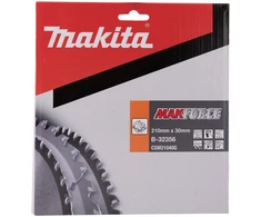 Makita T.C.T. pjūklas MAKFORCE 210X2.4X30mm 20° T40 B-32356 T.C.T • 210 x30 mm • T40 • 20° • Medienai