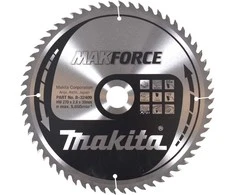 Makita T.C.T. pjūklas MAKFORCE 270X2.8X30mm 15° T60 B-32409 T.C.T • 270 x30 mm • T60 • 15° • Medienai