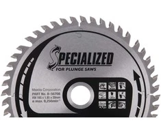 Makita T.C.T. pjūklas SPECIALIZED 165X1.85X20mm 8° T48 B-56708 T.C.T • 165 x20 mm • T48 • 8° • Medienai