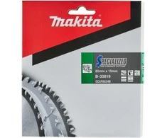Makita T.C.T. pjūklas SPECIALIZED 85X1X15mm 7° T24 B-33819 T.C.T • 85 x15 mm • T24 • 7° • MDF/laminatui