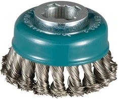 Makita Vielinė šlifavimo taurė, sukta viela, 0.5mm, Ø 80 mm, X-LOCK D-73330