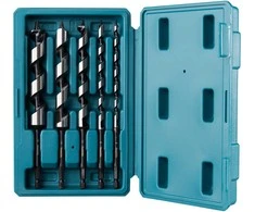 Grąžtas Makita Viengubos spiralės grąžtai medienai su 1/4" šešiakampiais koteliais, rinkinyje 5 vnt. D-75677 (6, 8, 13, 16, 19)