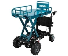 Makita DCU601Z akumuliatorinis karutis 2X18V ličio jonų, elektrinis keltuvas, BL variklis, 3 greičiai, maks. apkrova 300kg, 145kg be akumuliatoriaus ir krovinio