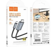 Kabelis Hoco UA27 USB-C to HDMI pilkas