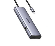 Adapteris Ugreen CM498 USB-C, 2 x USB-A + USB-C + HDMI + SD / TF + PD