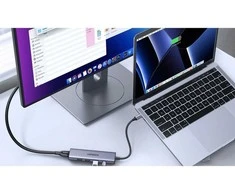 Adapteris Ugreen CM511 USB-C to HDMI 1.4 + 3xUSB-A + USB-C PD100W pilkas