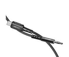Audio adapteris Acefast C1-08 USB-C to 3.5mm (M) 1.2m juodas