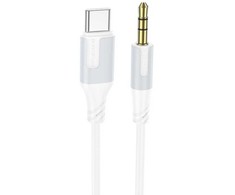 Audio kabelis Borofone BL19 USB-C to 3,5mm baltas