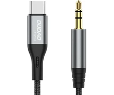 Audio kabelis Dudao L11ProT USB-C to 3.5mm 1.0m juodas