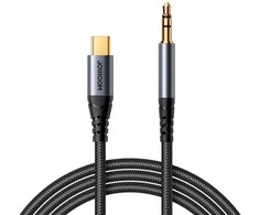 Audio kabelis Joyroom SY-A07 USB-C to 3,5mm 1.2m juodas