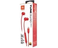 Laidinės ausinės JBL Tune 310C, Raudonos