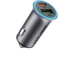 Automobilinis įkroviklis Acefast B16 95W USB-C/USB-A pilkas