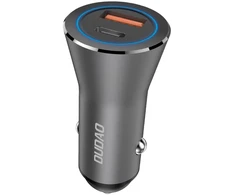 Automobilinis įkroviklis Dudao R4Max 55W USB-C/USB-A pilkas