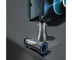 Automobilinis įkroviklis Dudao R4Max 55W USB-C/USB-A pilkas